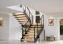 design custom stairs, handrails and glass railing with cad drawing and 3d render